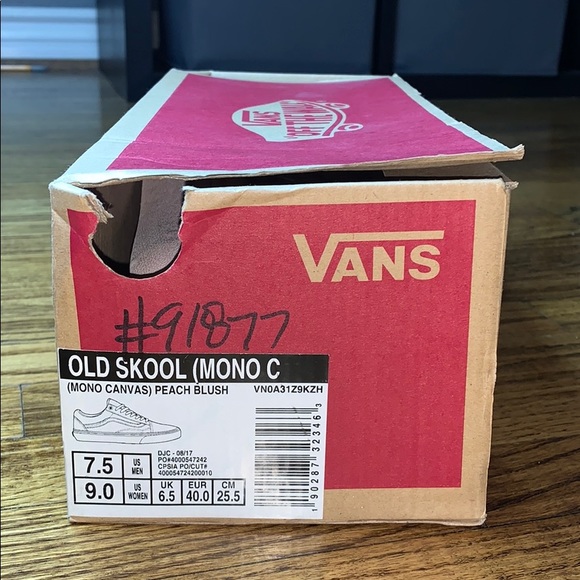 Peach Blush Mono Canvas Vans - Picture 5 of 5